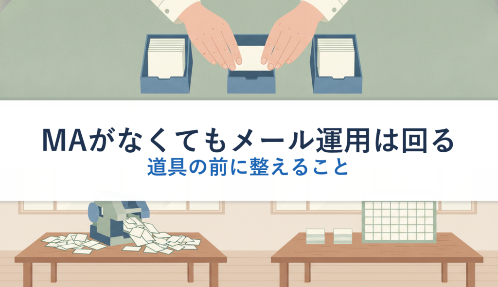 MAがなくてもメール運用は回る｜道具の前に整えること