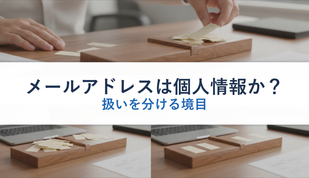メールアドレスは個人情報か？｜扱いを分ける境目
