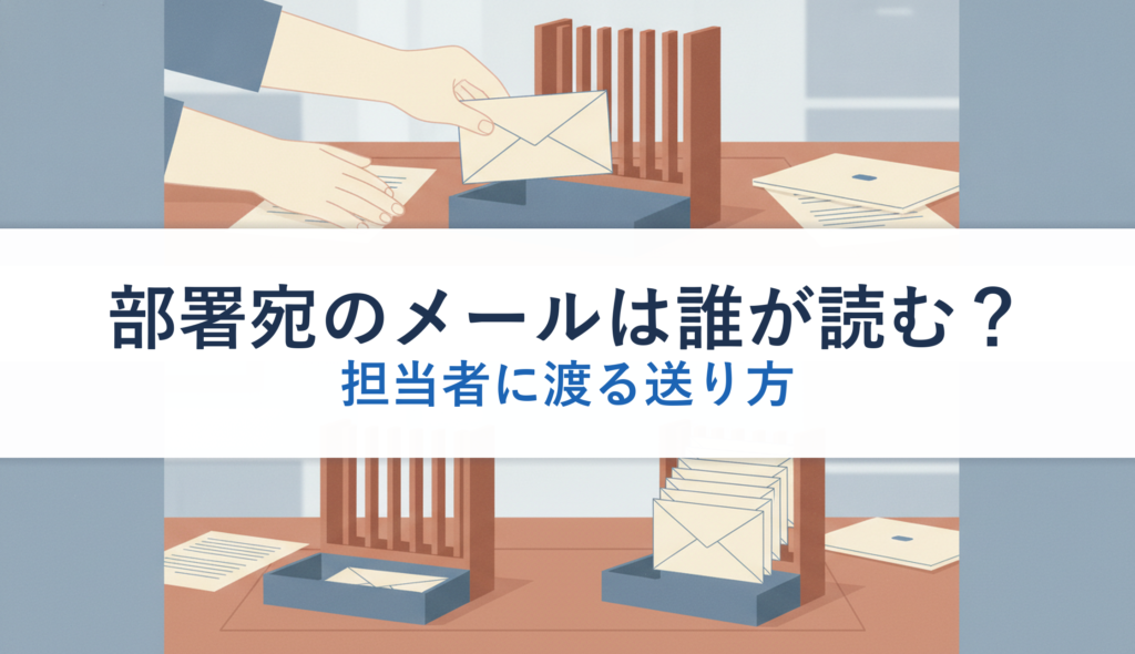 部署宛のメールは誰が読む？｜担当者に渡る送り方