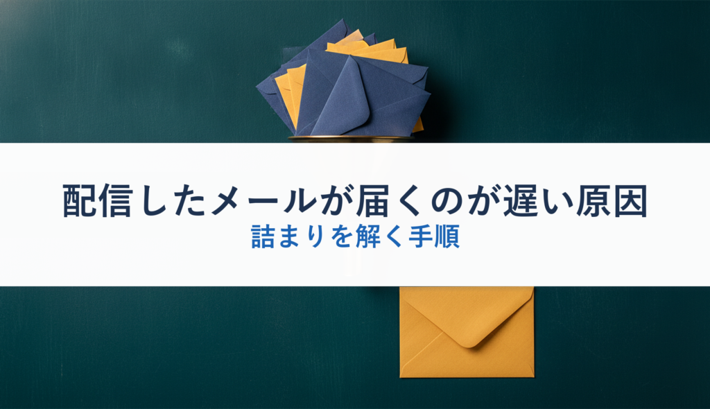 配信したメールが届くのが遅い原因｜詰まりを解く手順