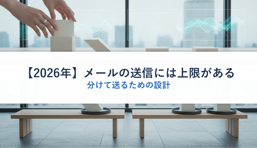 【2026年】メールの送信には上限がある｜分けて送るための設計