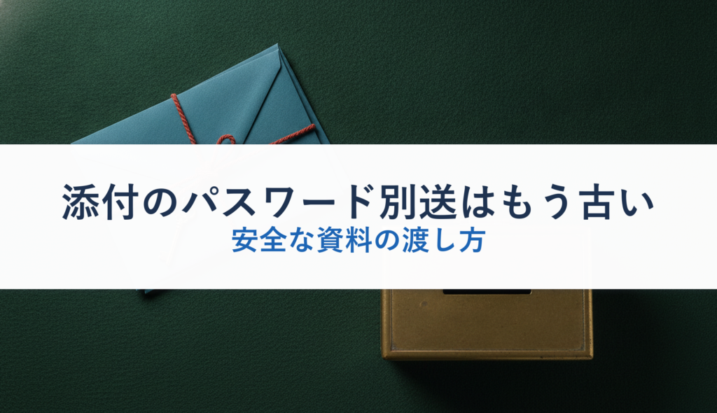 添付のパスワード別送はもう古い｜安全な資料の渡し方