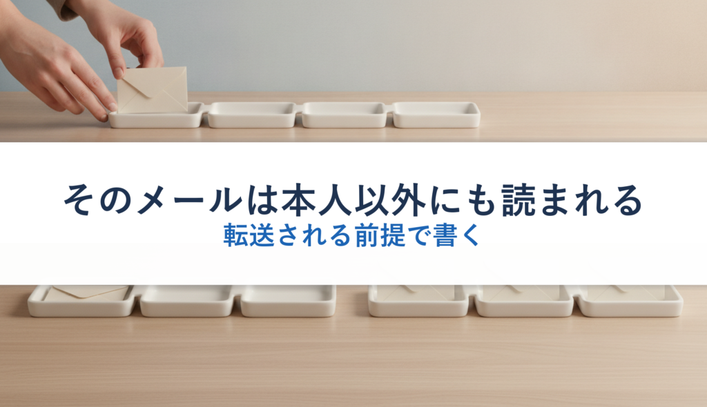 そのメールは本人以外にも読まれる｜転送される前提で書く