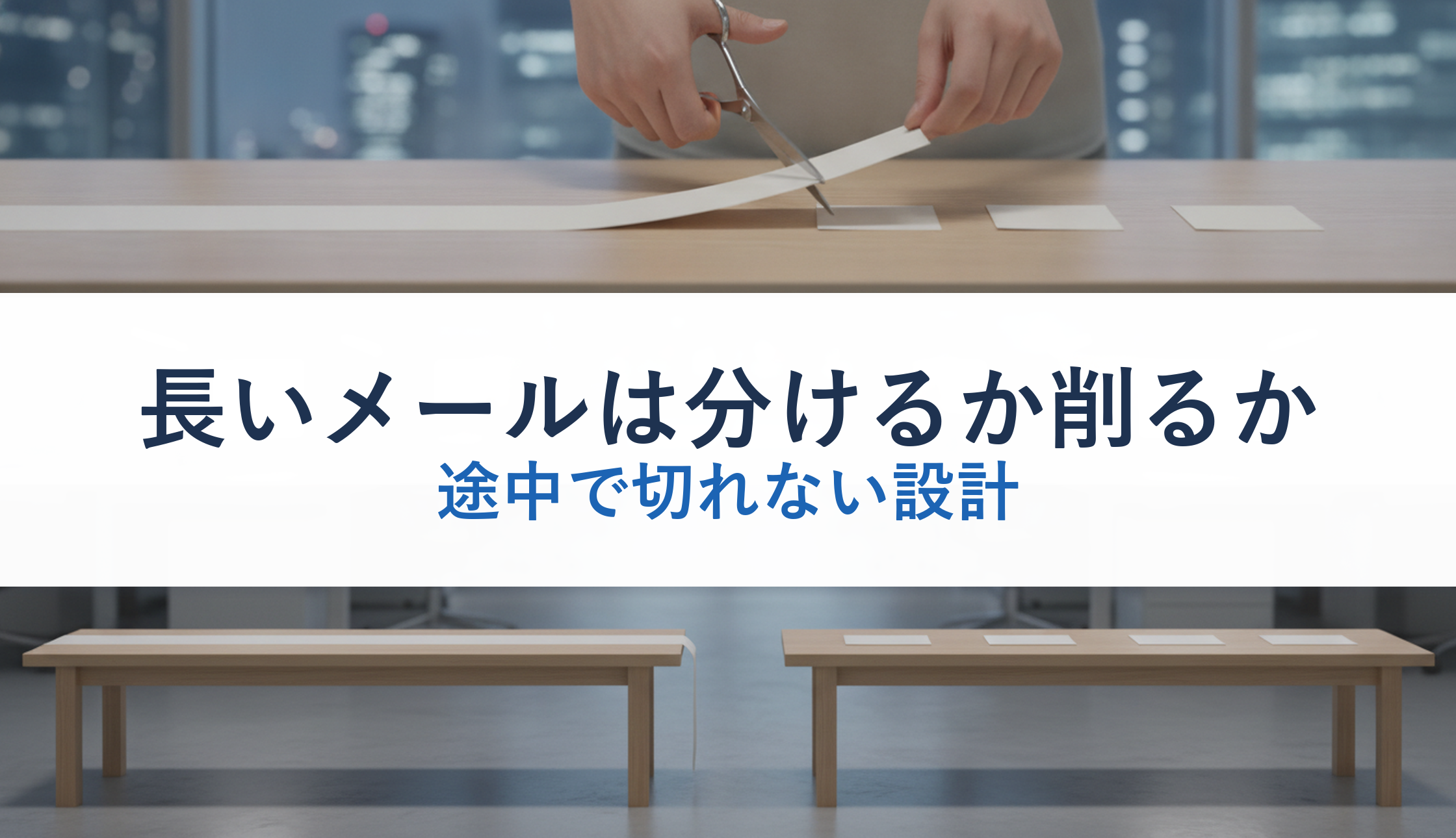 長いメールは分けるか削るか｜途中で切れない設計