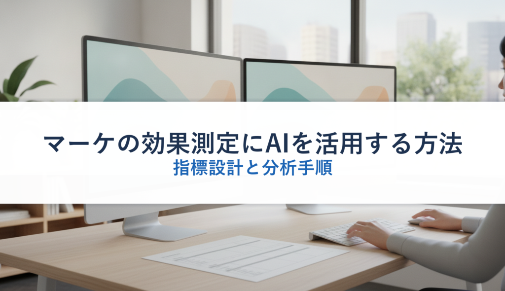 マーケの効果測定にAIを活用する方法｜指標設計と分析手順