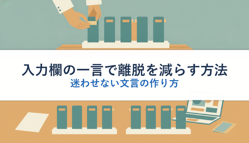 入力欄の一言で離脱を減らす方法｜迷わせない文言の作り方