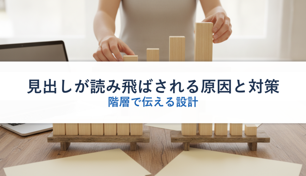 見出しが読み飛ばされる原因と対策｜階層で伝える設計
