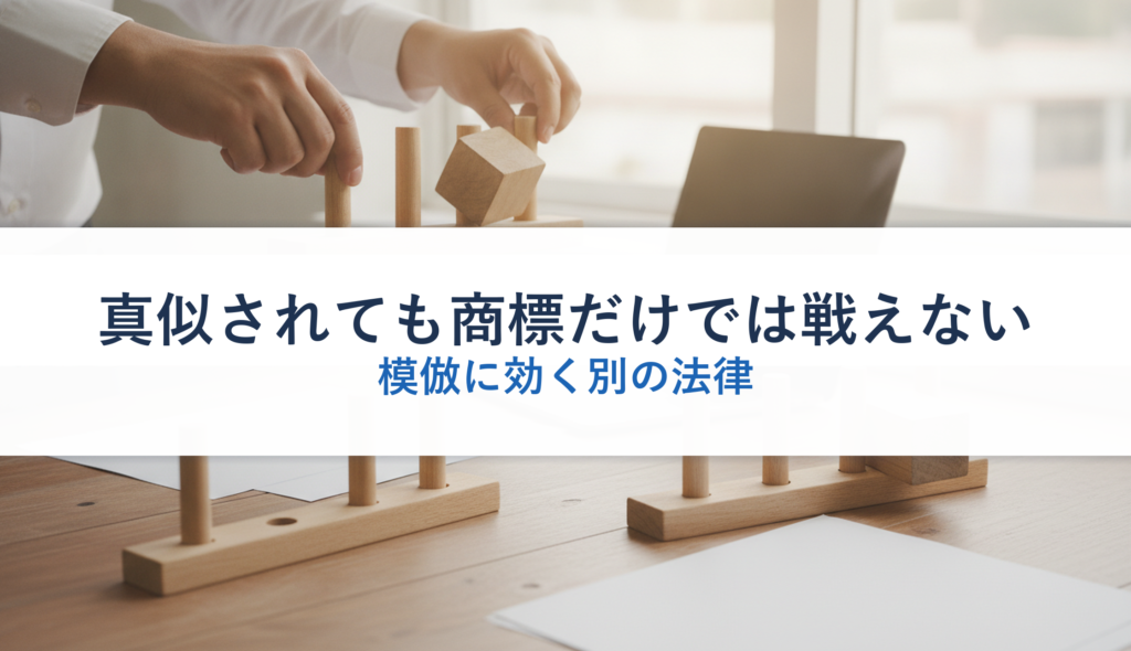 真似されても商標だけでは戦えない｜模倣に効く別の法律