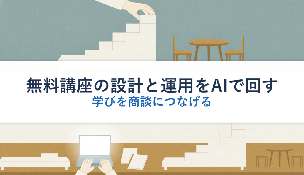 無料講座の設計と運用をAIで回す｜学びを商談につなげる