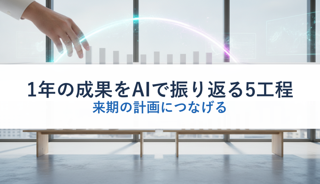 1年の成果をAIで振り返る5工程｜来期の計画につなげる