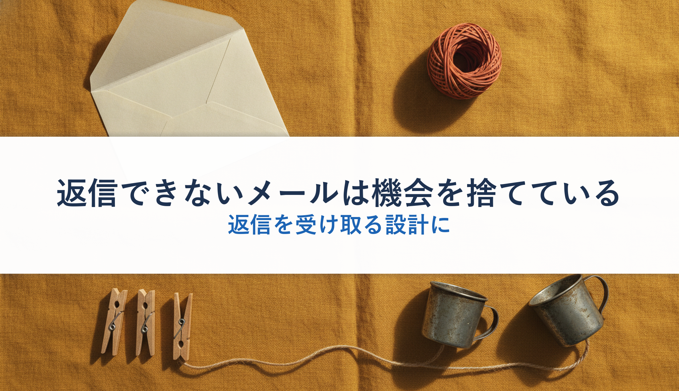 返信できないメールは機会を捨てている｜返信を受け取る設計に