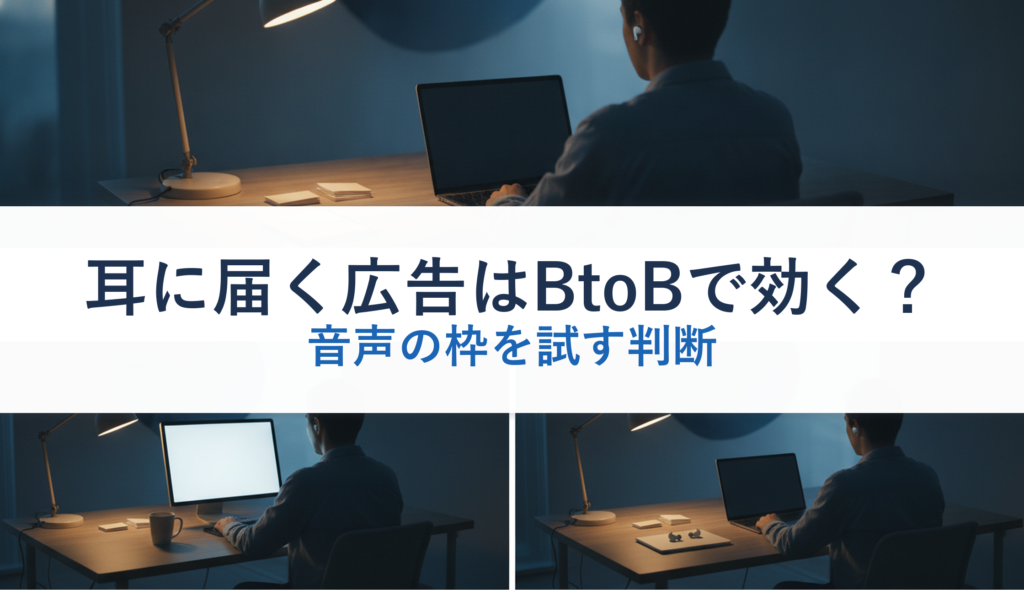 耳に届く広告はBtoBで効く？｜音声の枠を試す判断