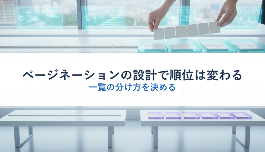 ページネーションの設計で順位は変わる｜一覧の分け方を決める