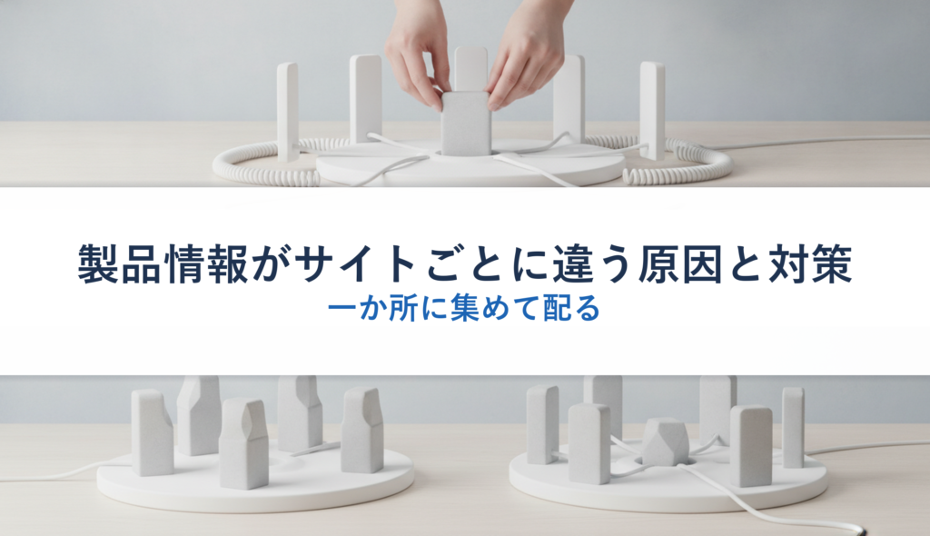 製品情報がサイトごとに違う原因と対策｜一か所に集めて配る