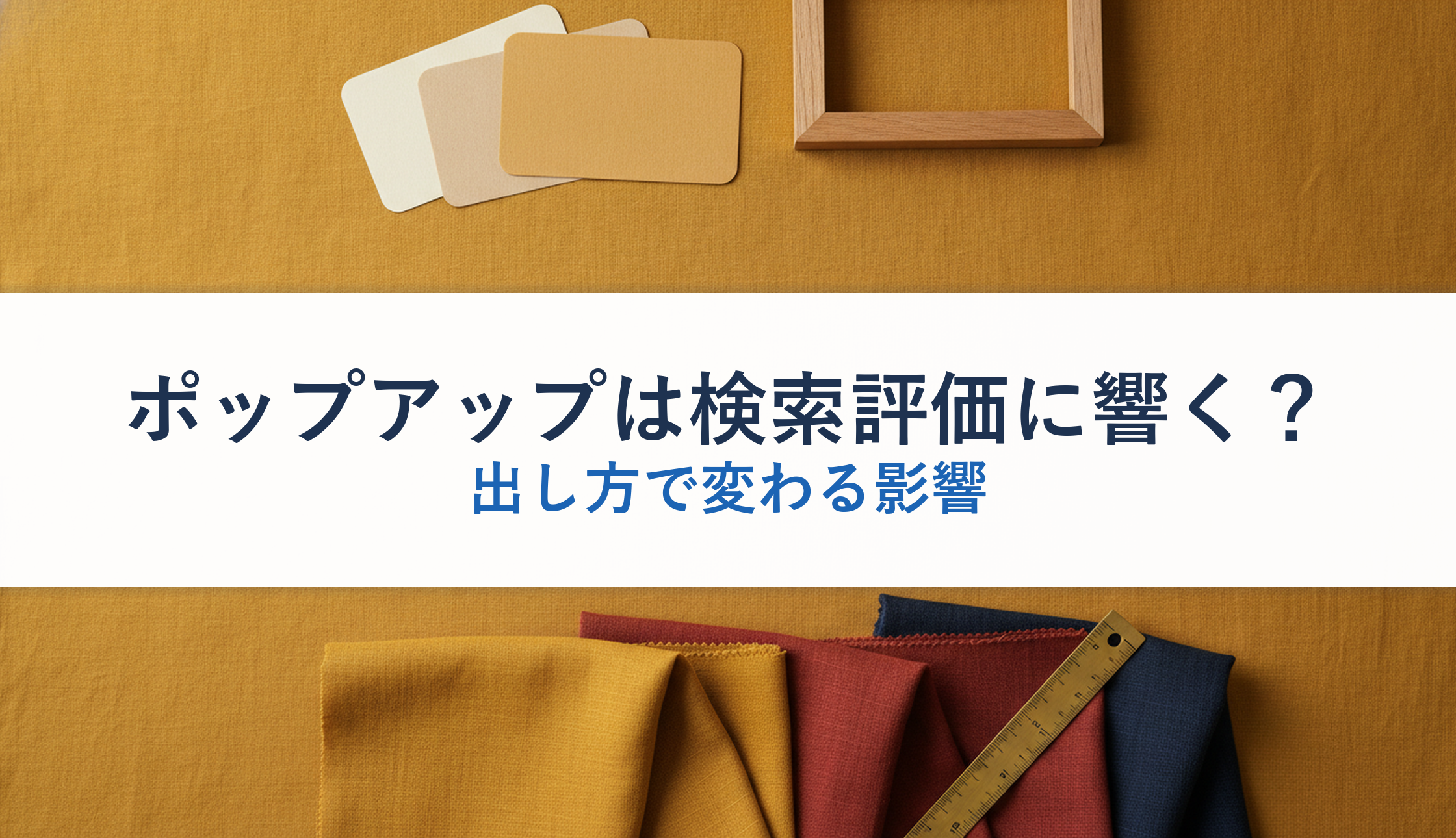 ポップアップは検索評価に響く？｜出し方で変わる影響
