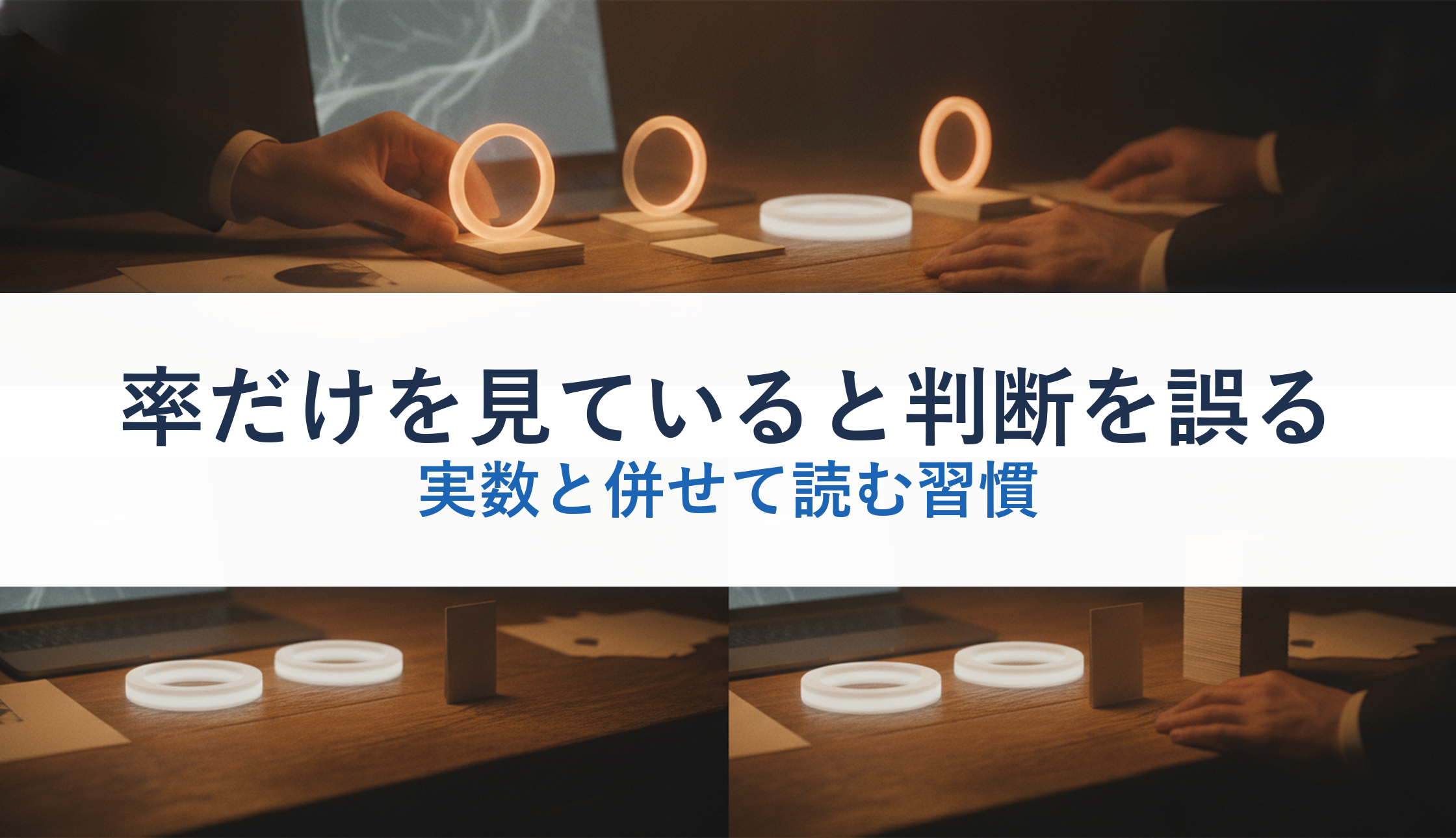 率だけを見ていると判断を誤る｜実数と併せて読む習慣