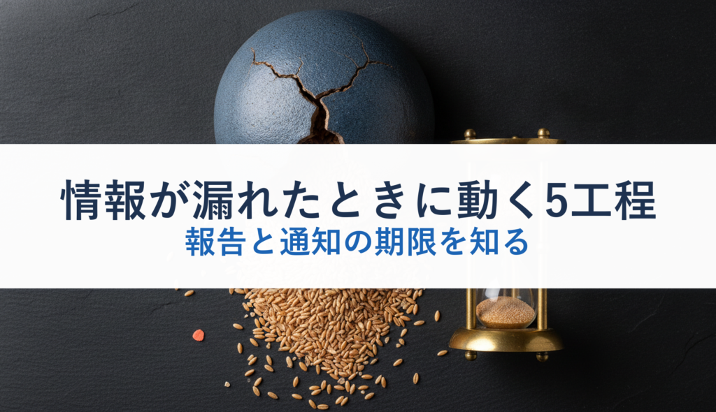 情報が漏れたときに動く5工程｜報告と通知の期限を知る