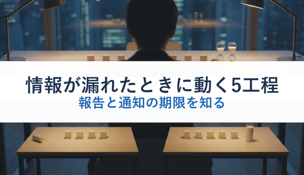 情報が漏れたときに動く5工程｜報告と通知の期限を知る