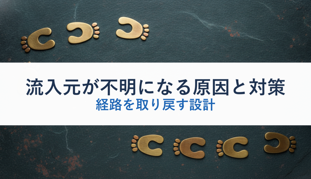 流入元が不明になる原因と対策｜経路を取り戻す設計