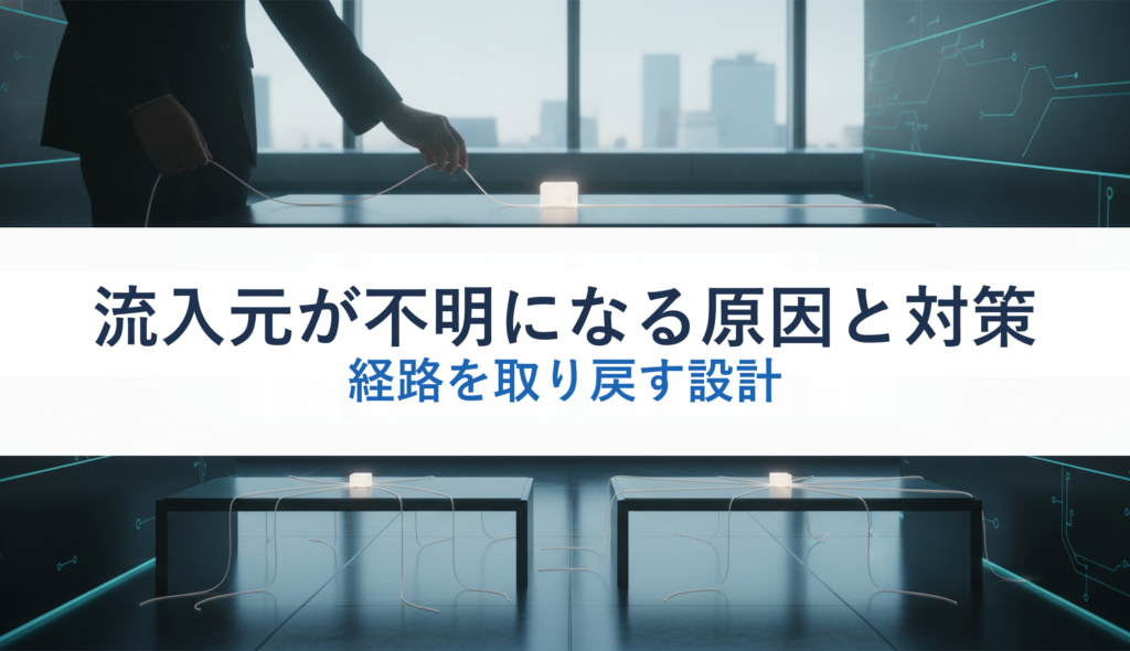 流入元が不明になる原因と対策｜経路を取り戻す設計