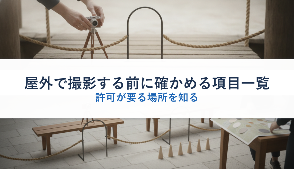 屋外で撮影する前に確かめる項目一覧｜許可が要る場所を知る
