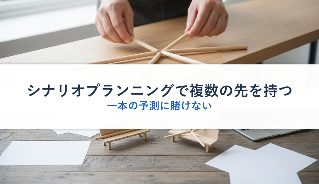 シナリオプランニングで複数の先を持つ｜一本の予測に賭けない