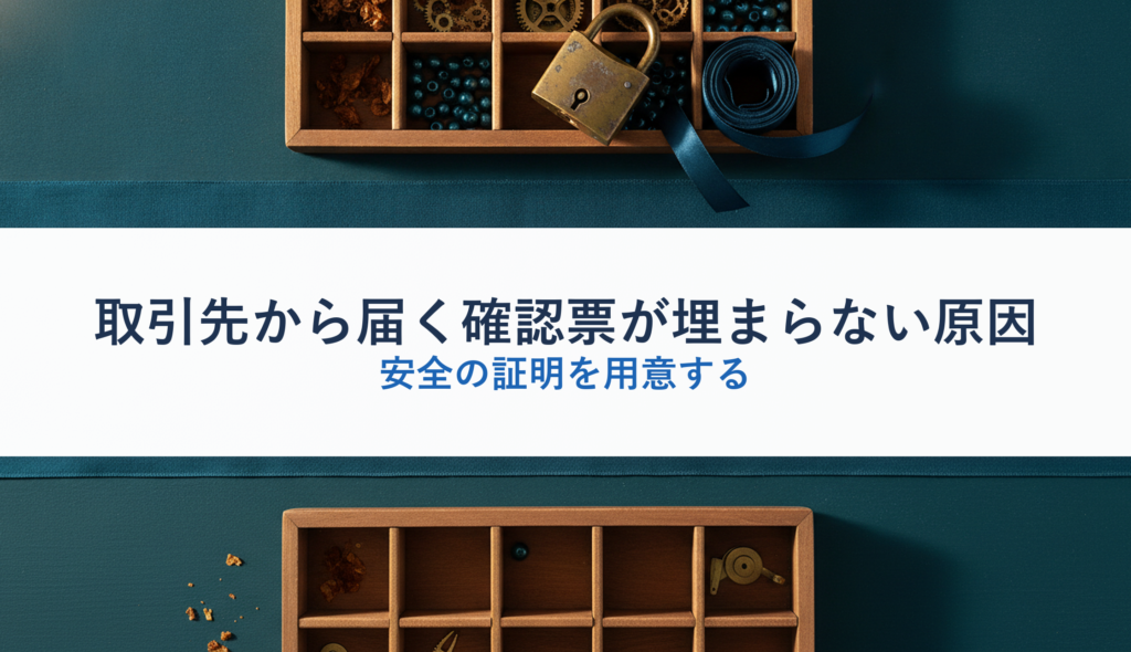 取引先から届く確認票が埋まらない原因｜安全の証明を用意する