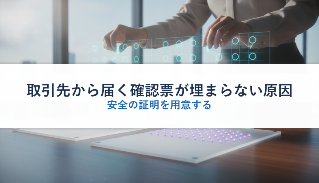 取引先から届く確認票が埋まらない原因｜安全の証明を用意する