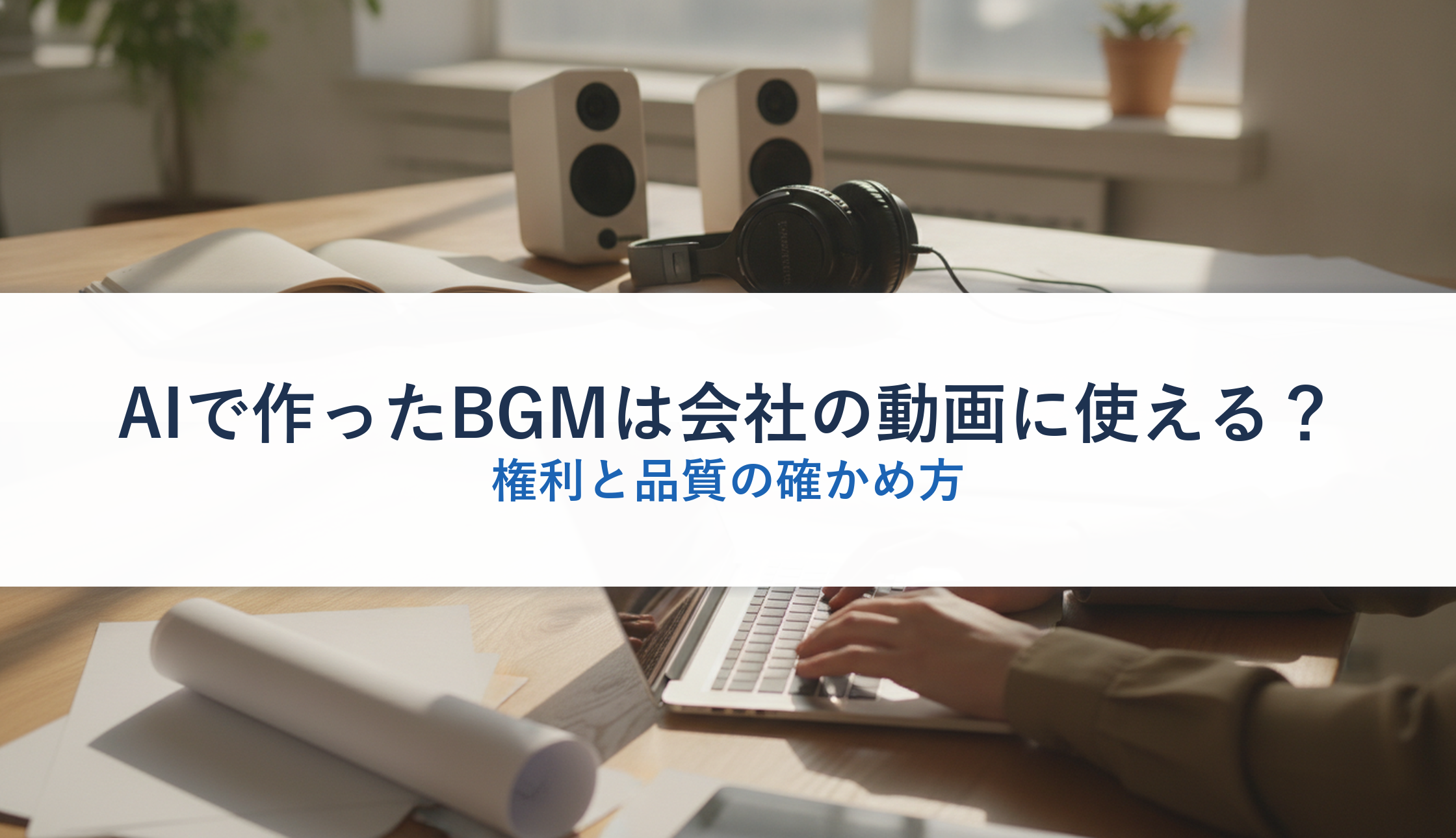 AIで作ったBGMは会社の動画に使える?|権利と品質の確かめ方
