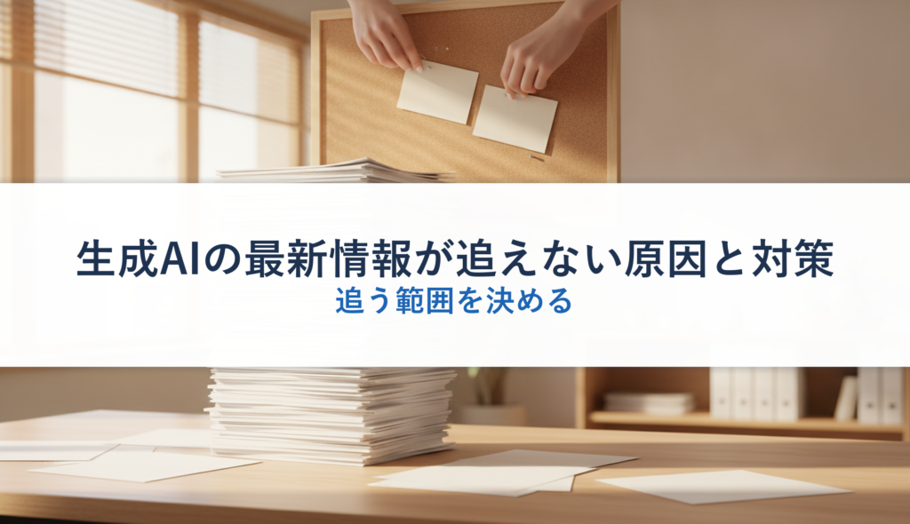 生成AIの最新情報が追えない原因と対策｜追う範囲を決める