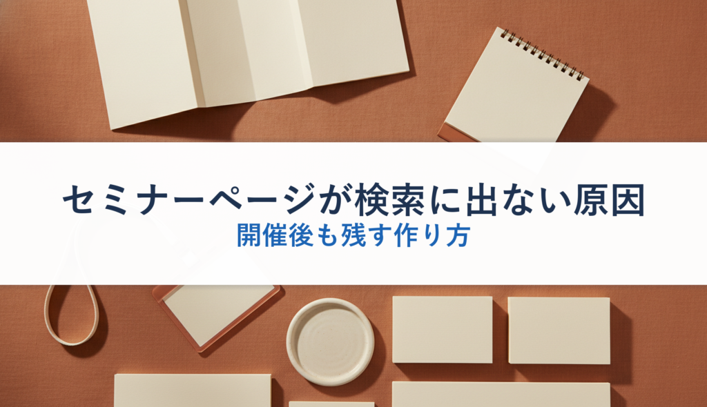セミナーページが検索に出ない原因｜開催後も残す作り方