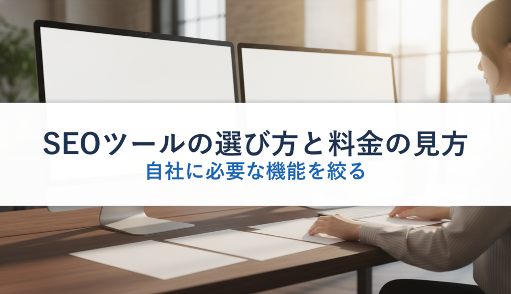 SEOツールの選び方と料金の見方｜自社に必要な機能を絞る