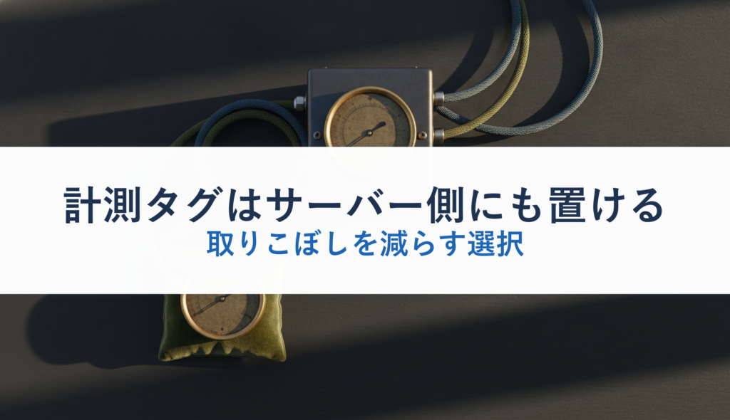 計測タグはサーバー側にも置ける｜取りこぼしを減らす選択