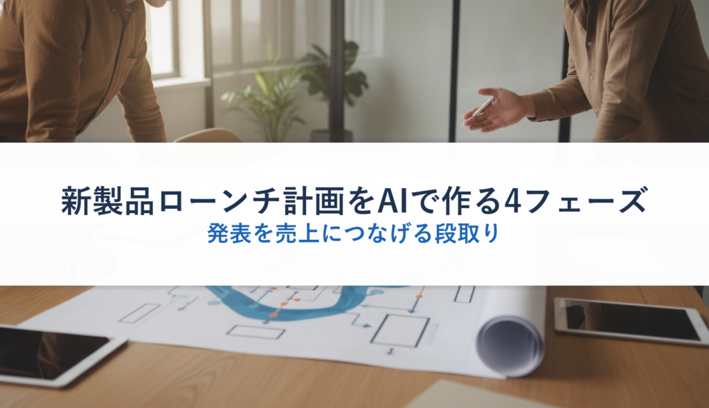 新製品ローンチ計画をAIで作る4フェーズ｜発表を売上につなげる段取り