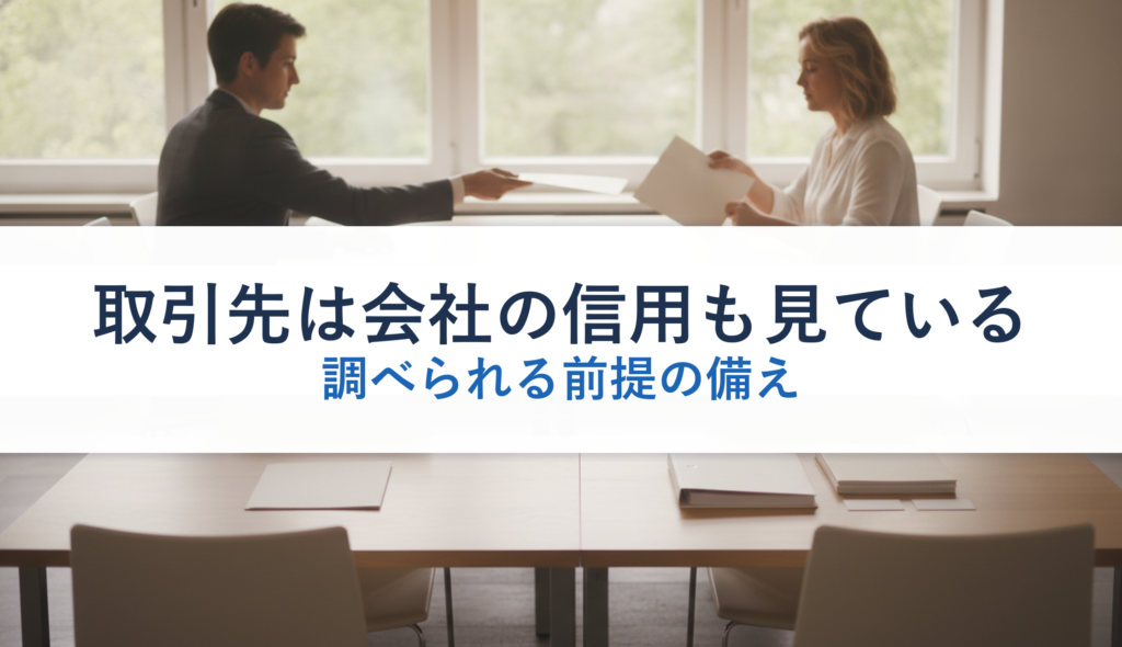 取引先は会社の信用も見ている｜調べられる前提の備え