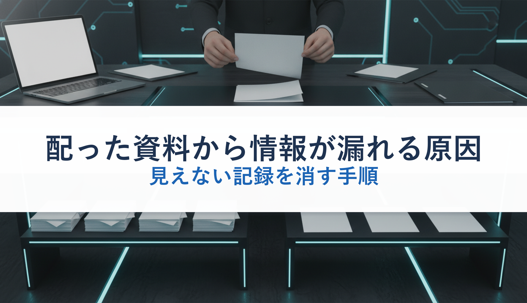 配った資料から情報が漏れる原因｜見えない記録を消す手順
