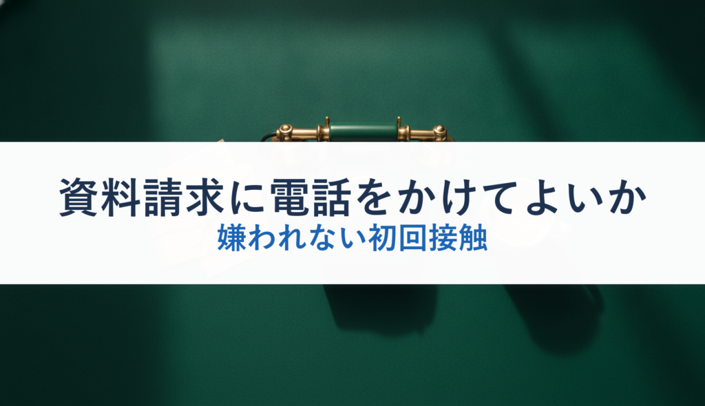資料請求に電話をかけてよいか｜嫌われない初回接触