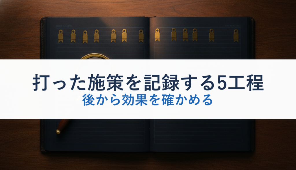 打った施策を記録する5工程｜後から効果を確かめる