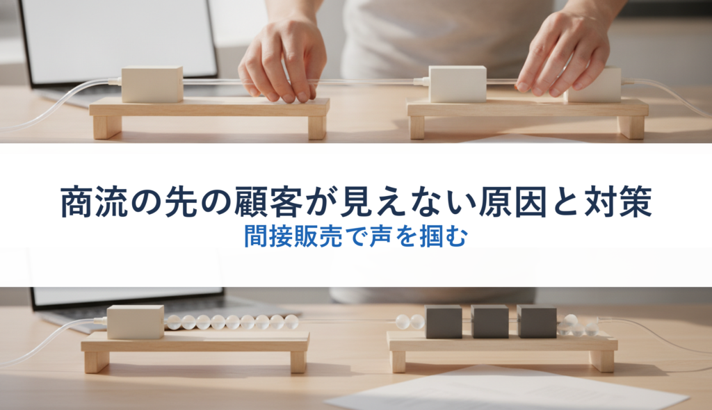 商流の先の顧客が見えない原因と対策｜間接販売で声を掴む