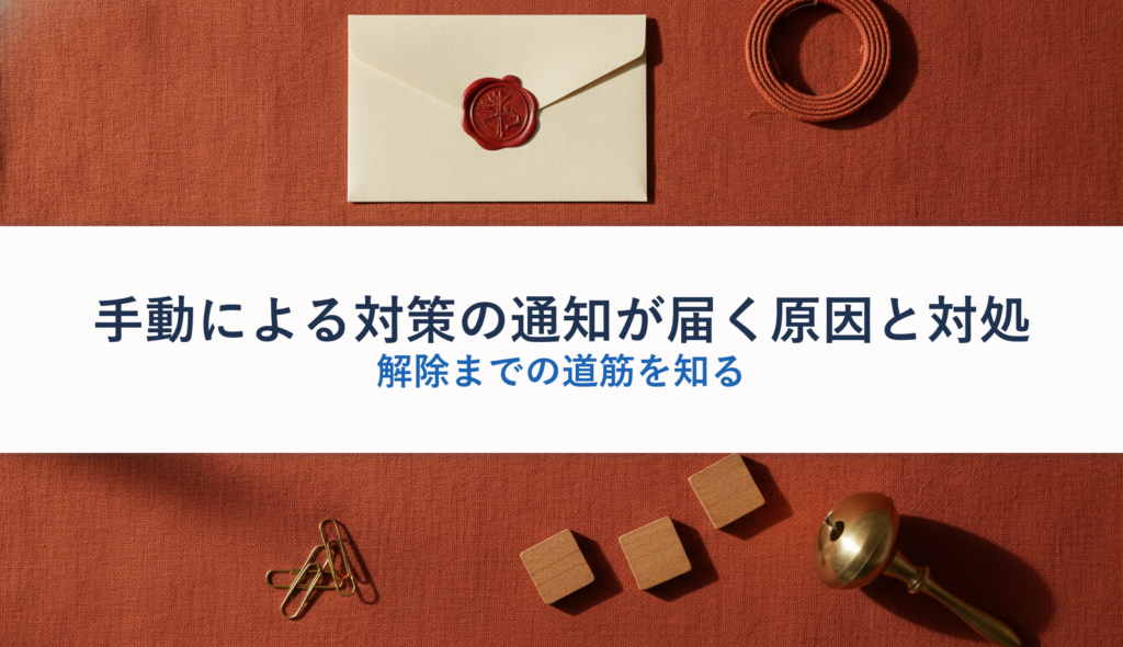 手動による対策の通知が届く原因と対処｜解除までの道筋を知る