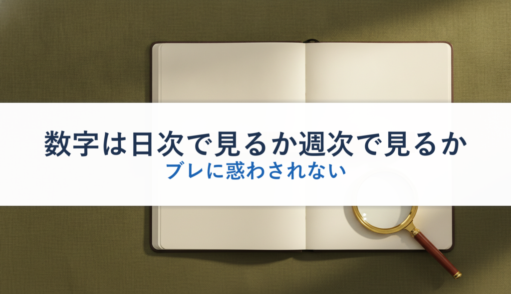 数字は日次で見るか週次で見るか｜ブレに惑わされない