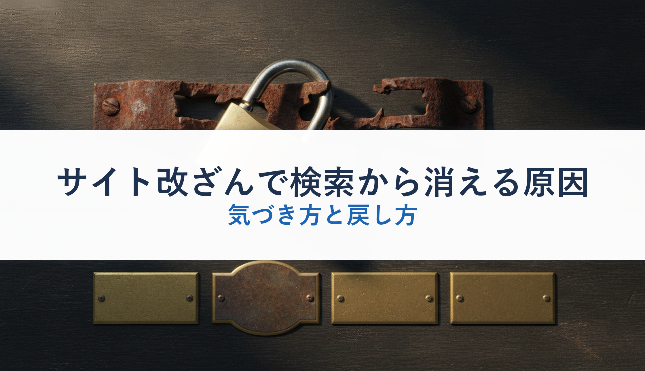サイト改ざんで検索から消える原因｜気づき方と戻し方