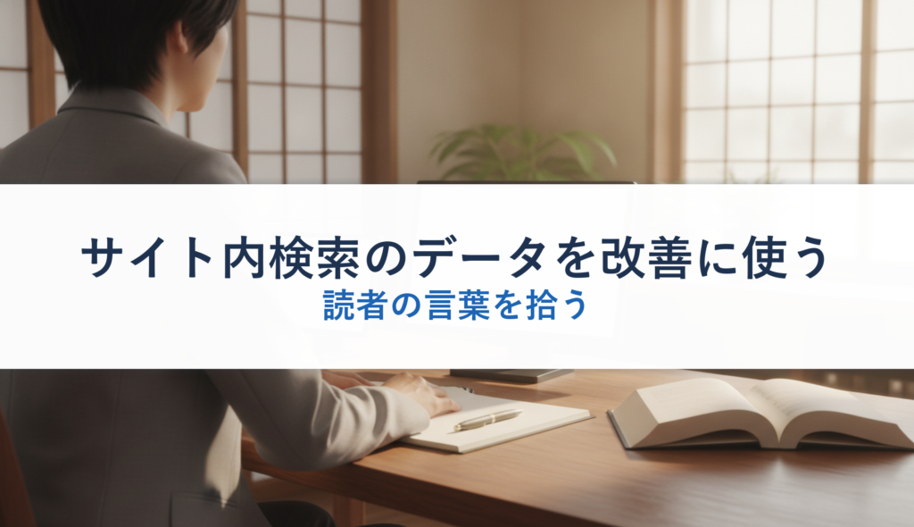 サイト内検索のデータを改善に使う｜読者の言葉を拾う