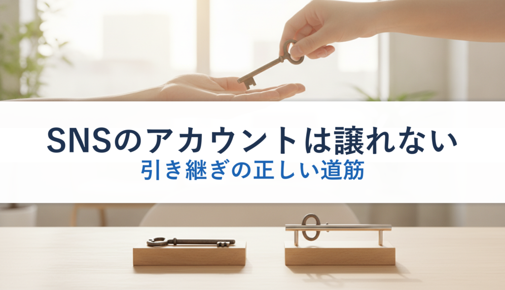 SNSのアカウントは譲れない｜引き継ぎの正しい道筋