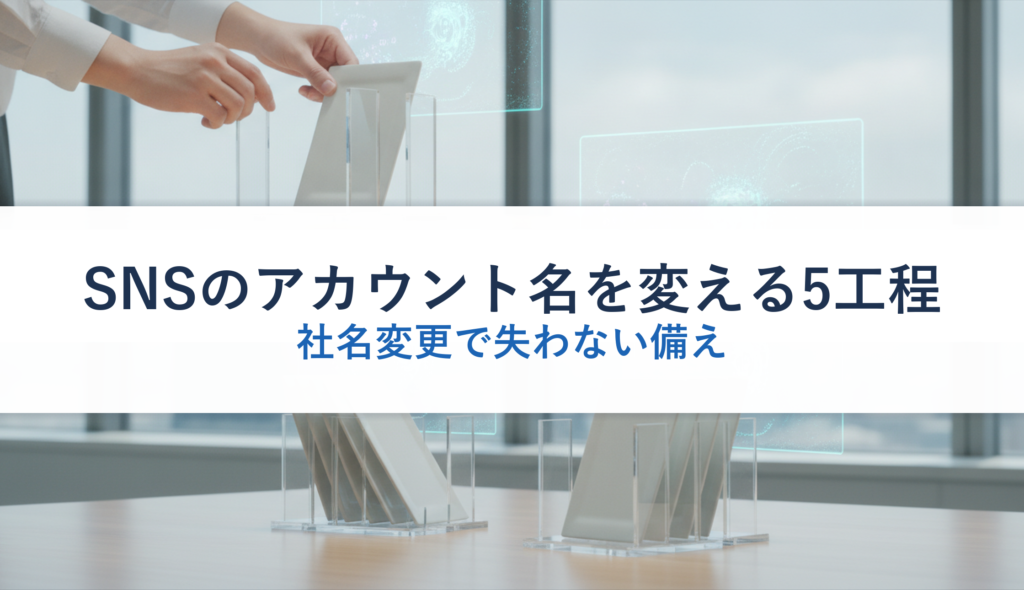 SNSのアカウント名を変える5工程｜社名変更で失わない備え