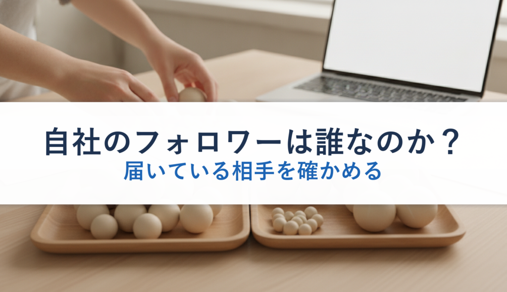 自社のフォロワーは誰なのか？｜届いている相手を確かめる