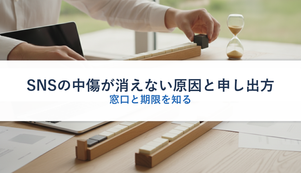 SNSの中傷が消えない原因と申し出方｜窓口と期限を知る