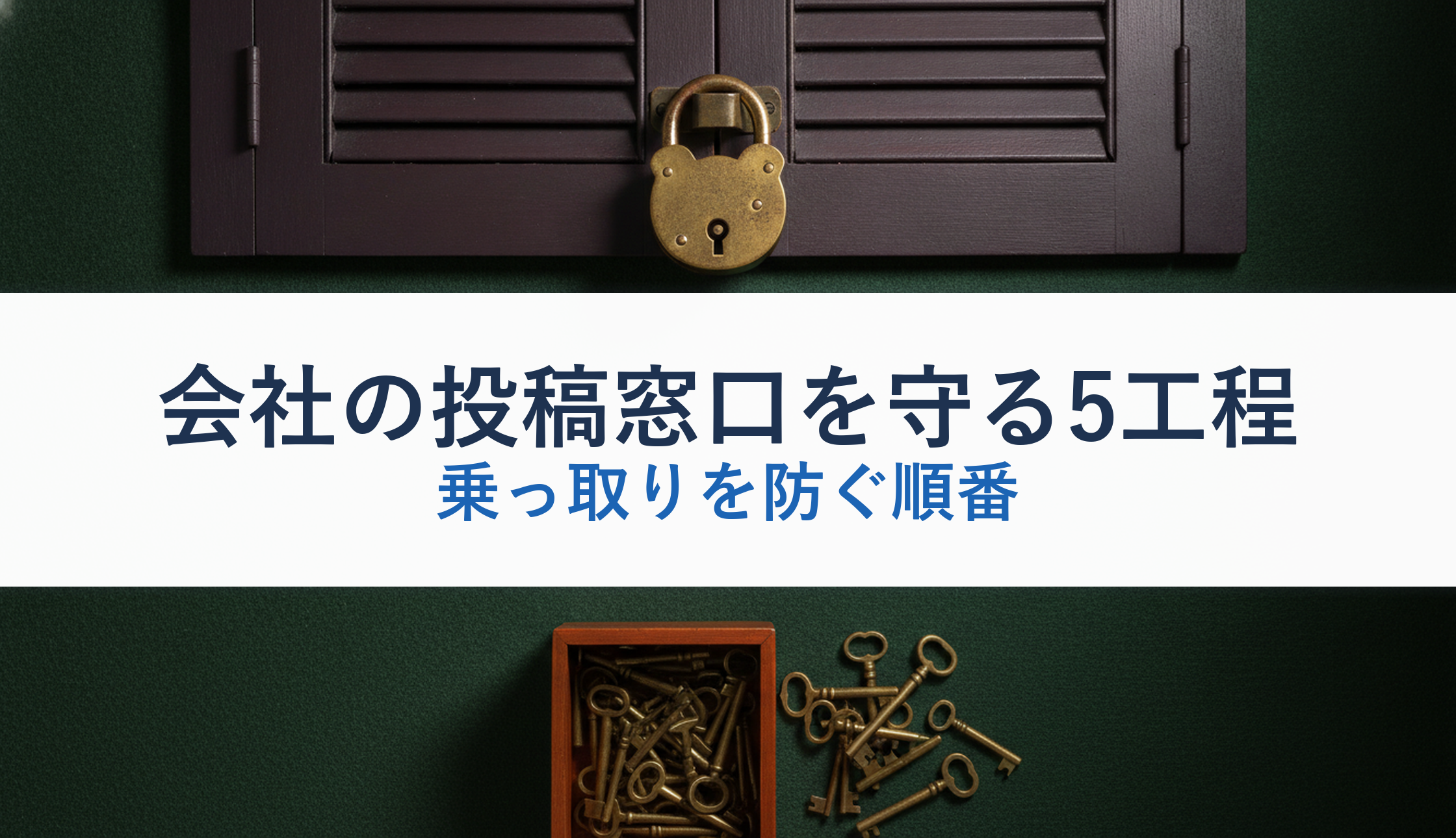 会社の投稿窓口を守る5工程｜乗っ取りを防ぐ順番