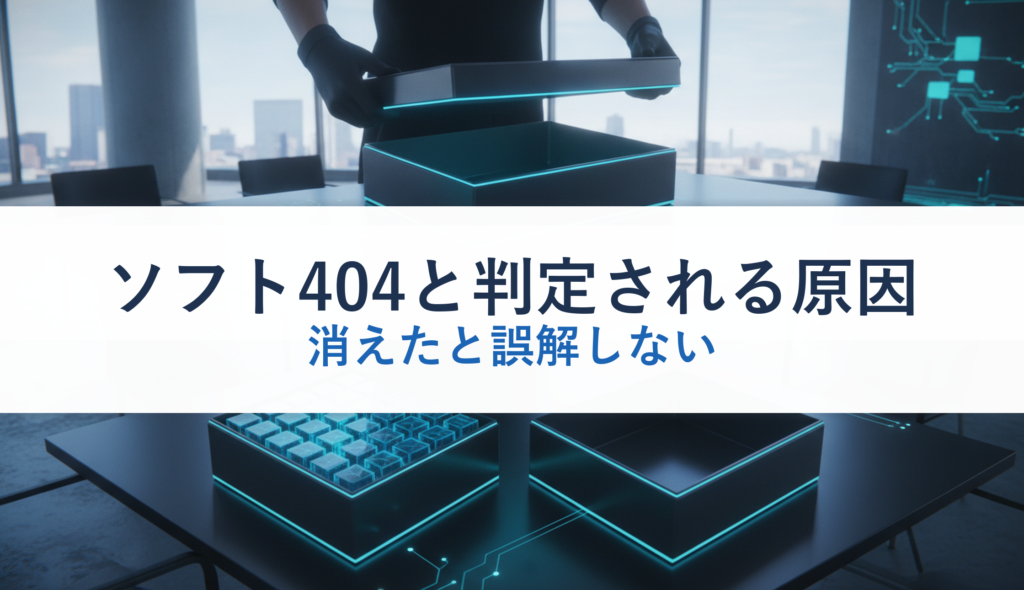 ソフト404と判定される原因｜消えたと誤解しない