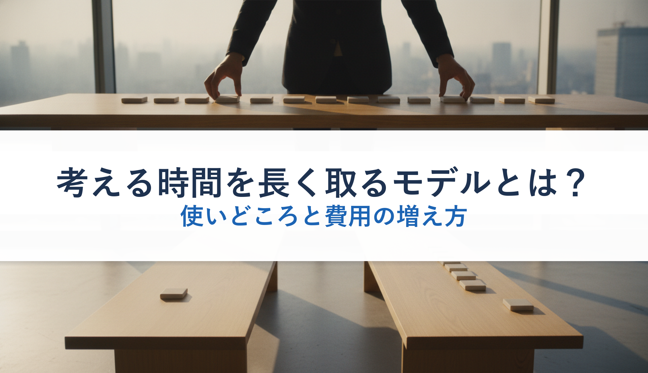 考える時間を長く取るモデルとは?|使いどころと費用の増え方